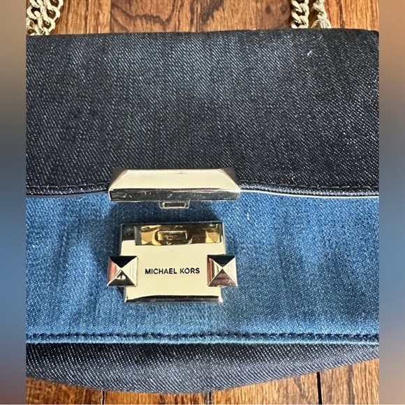 Michael Kors Sloan Denim Chain Shoulder Bag - Picture 10 of 15